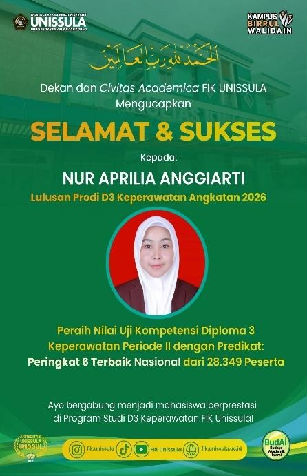 Selamat & Sukses - Nur Afrilia Anggiarti (Peringkat 6 Nasional)